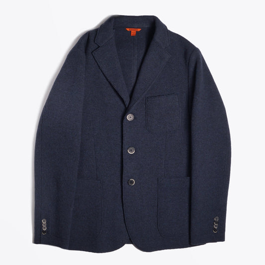 - Classic Notched Lapel Jacket - Navy