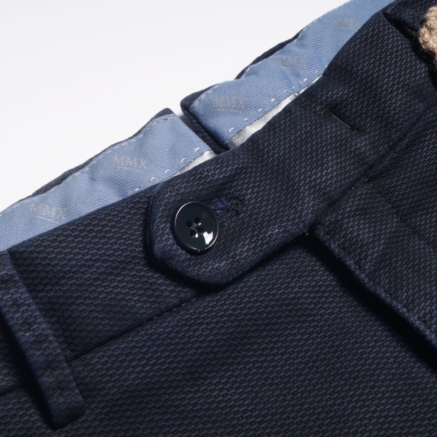 Lupus - Slim Textured Chinos - Navy