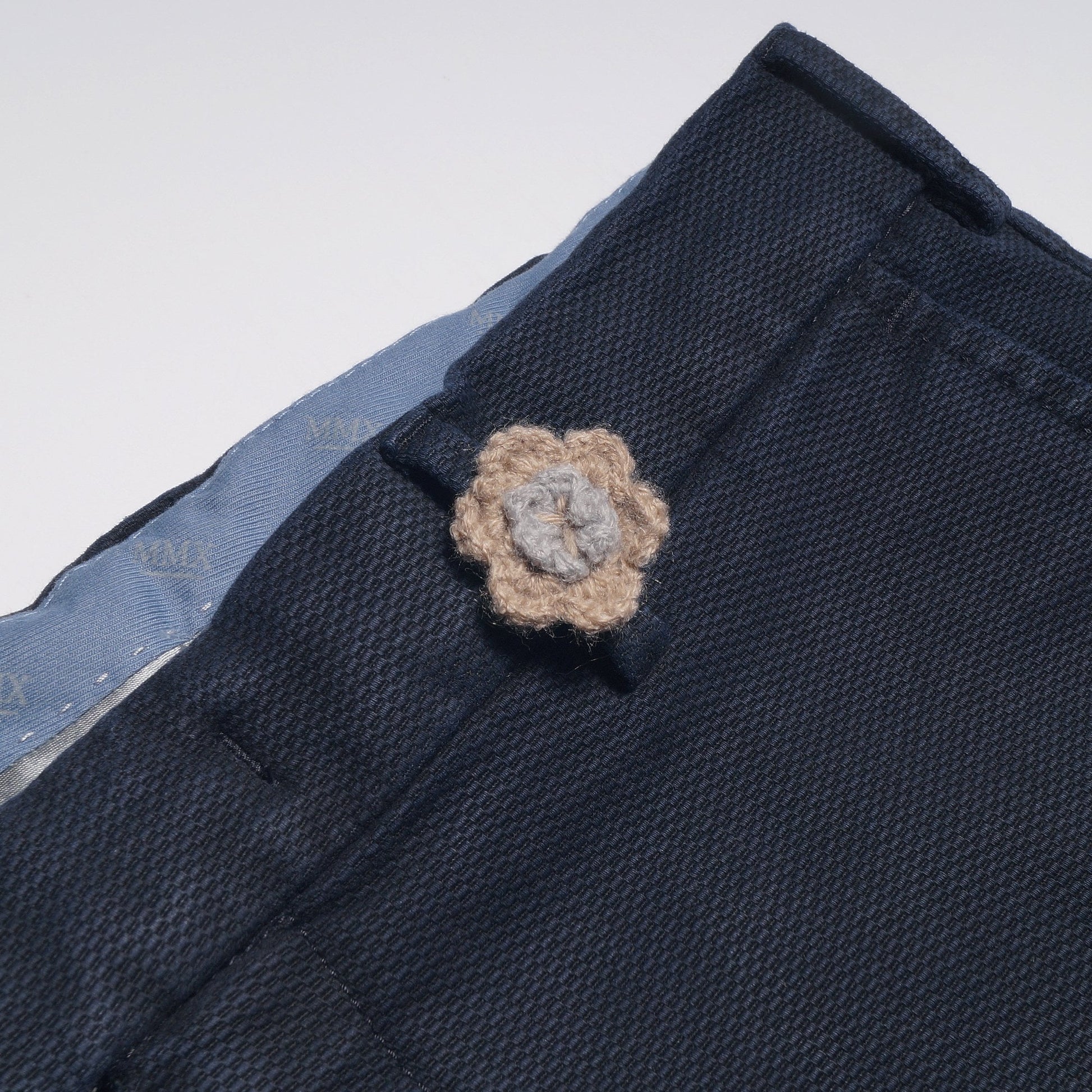 MMX Lupus - Slim Textured Chinos - Navy