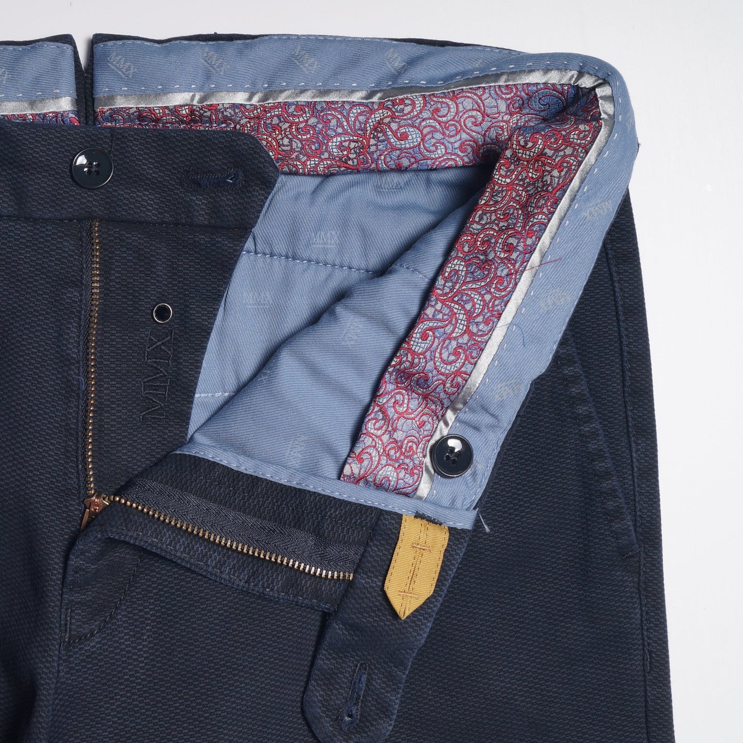 Lupus - Slim Textured Chinos - Navy