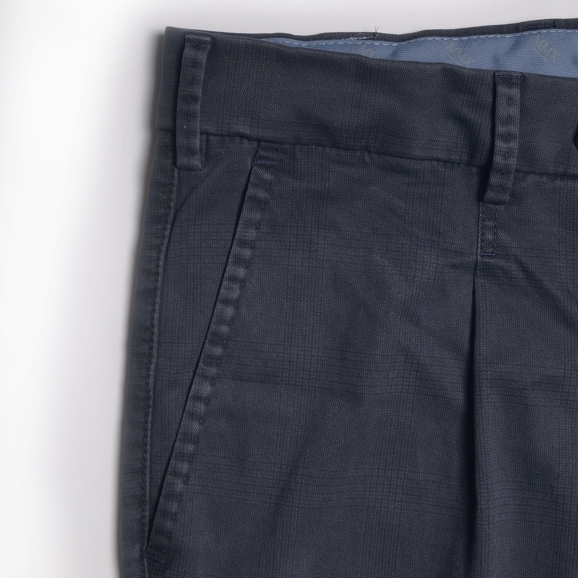 MMX Leo - Super Slim Checked Chinos - Navy