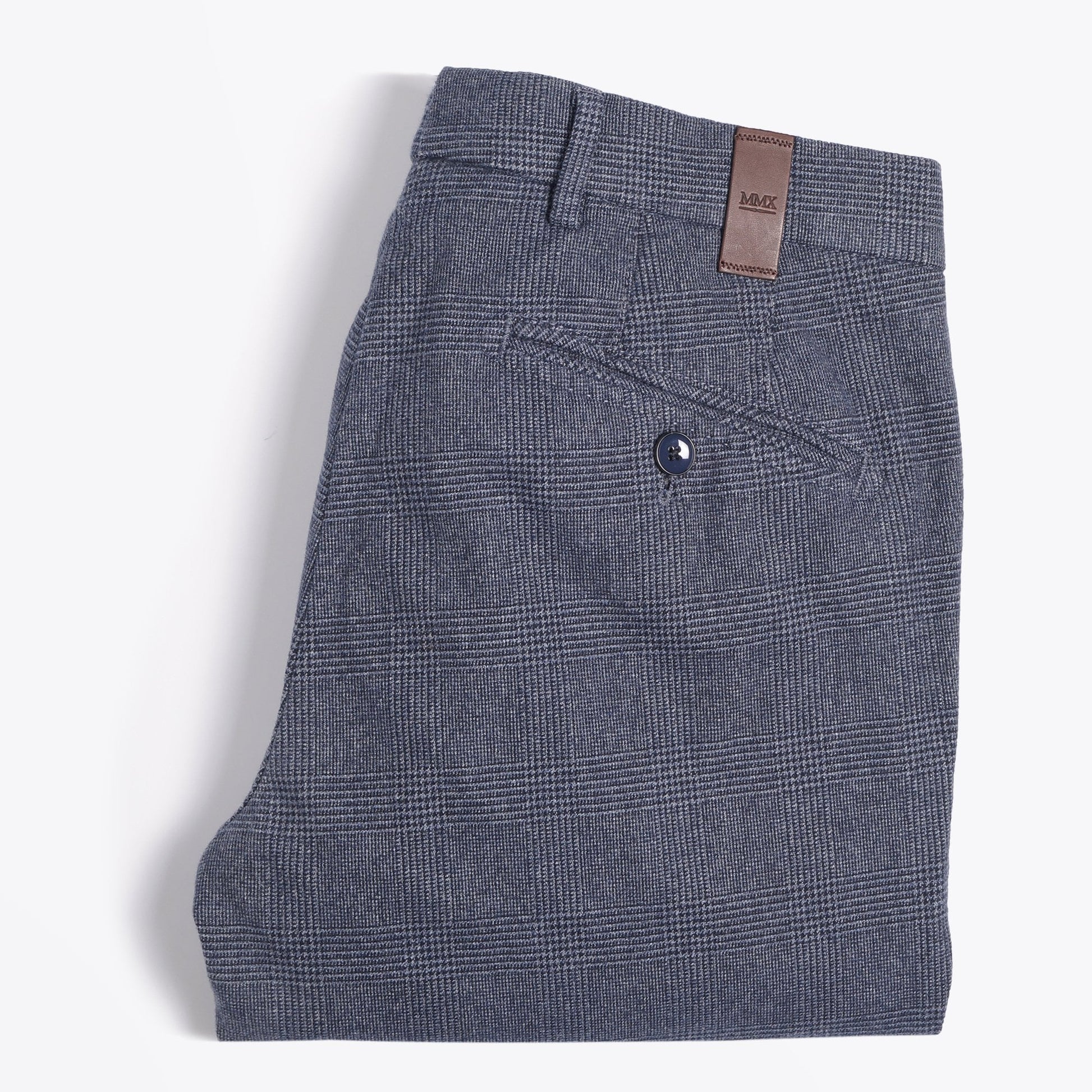 MMX Lupus - Slim Checked Chinos - Navy