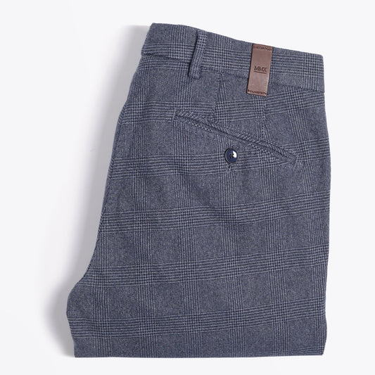 Lupus - Slim Checked Chinos - Navy