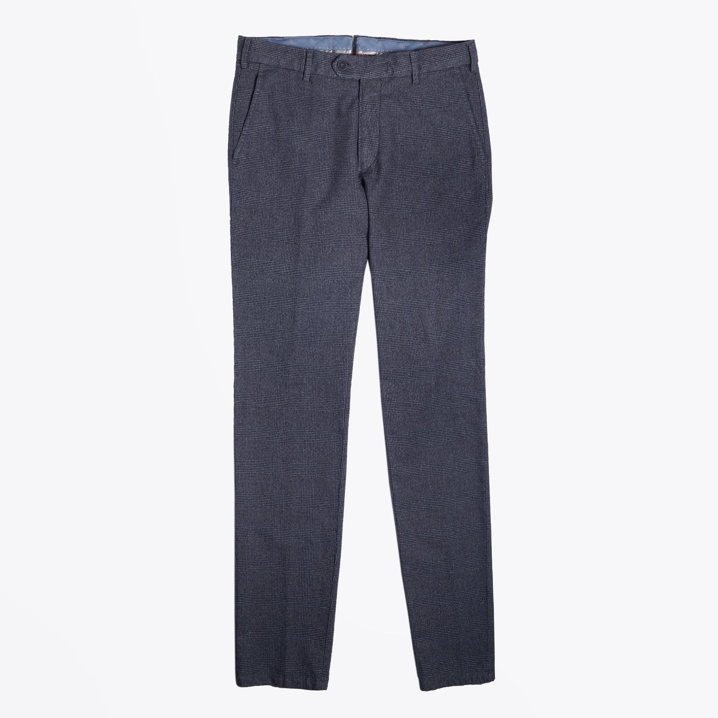 Lupus - Slim Checked Chinos - Navy