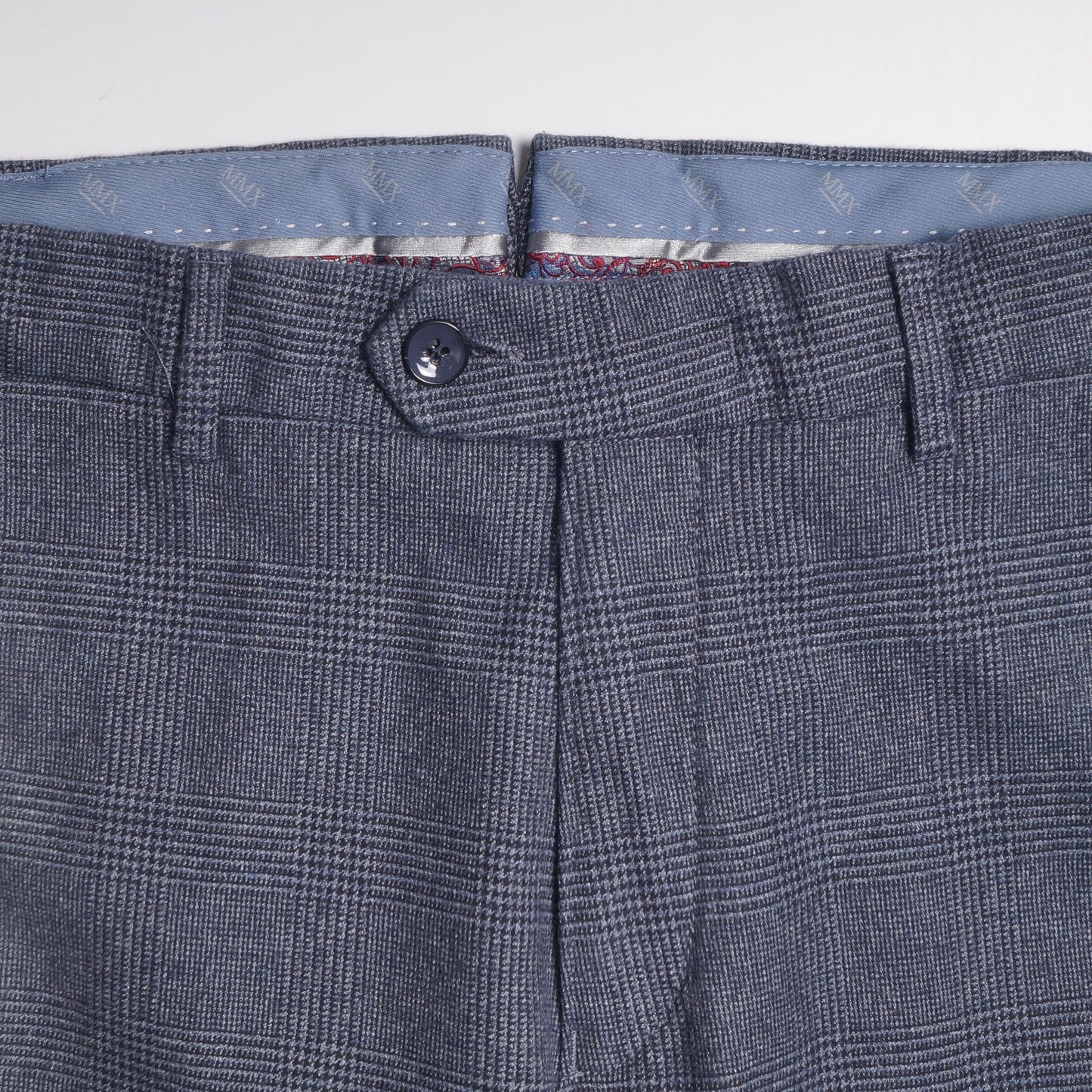 Lupus - Slim Checked Chinos - Navy