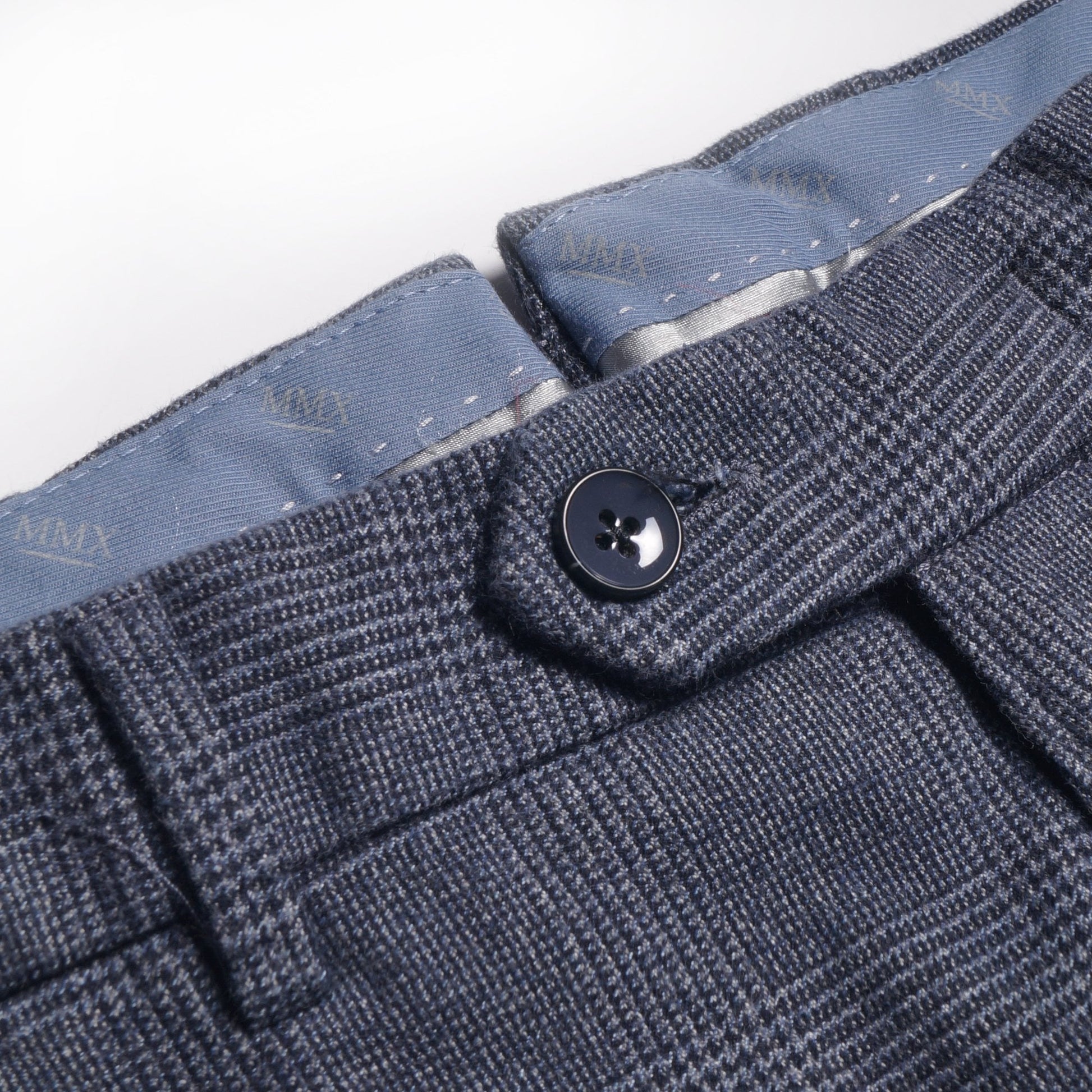 MMX Lupus - Slim Checked Chinos - Navy