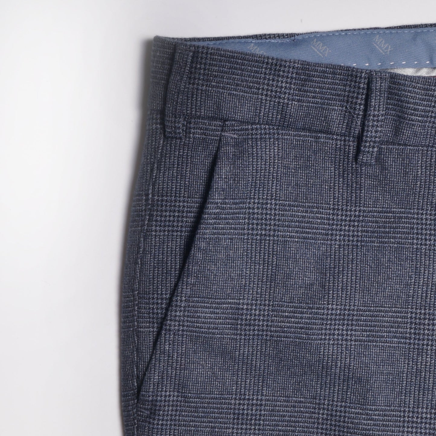 Lupus - Slim Checked Chinos - Navy