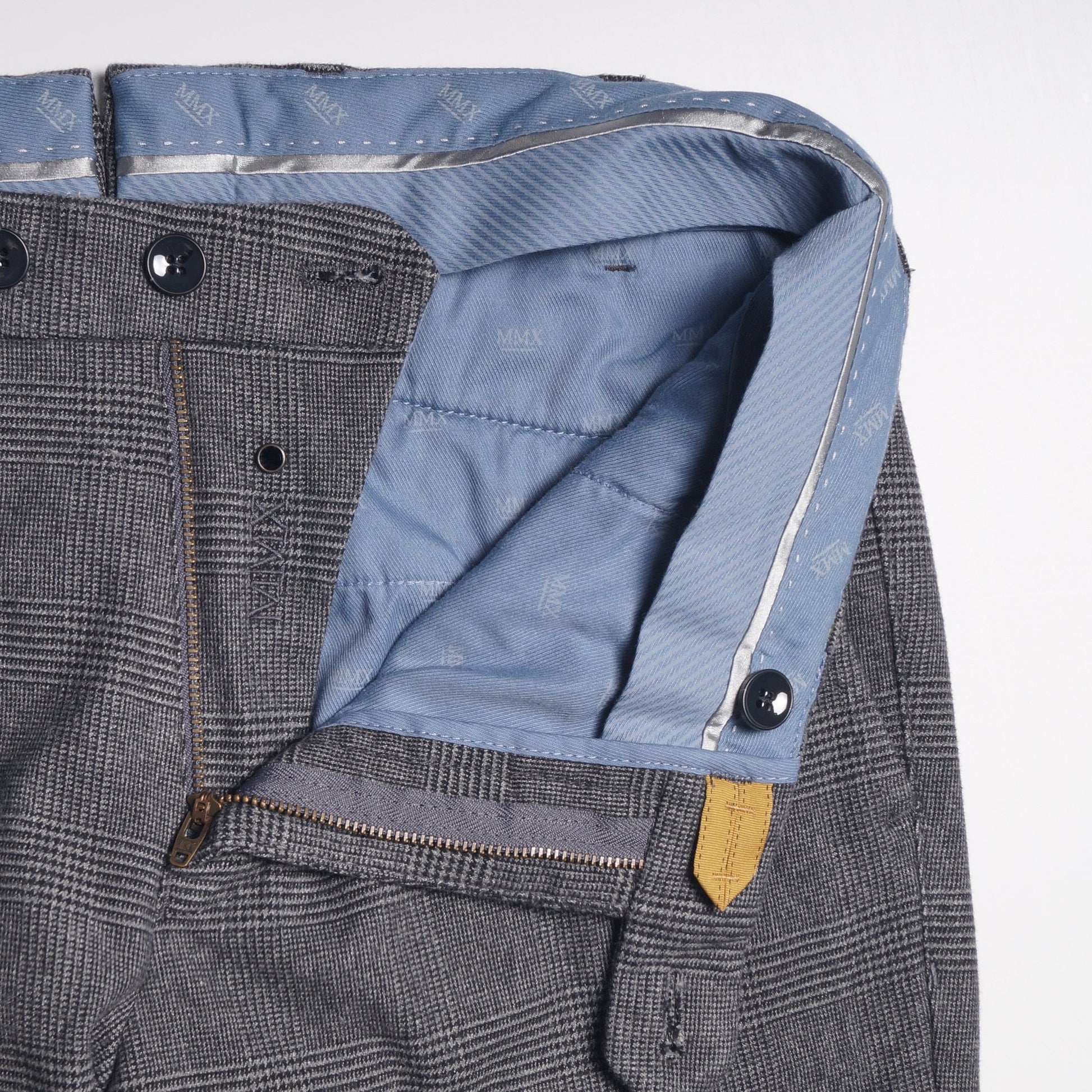 MMX Lupus - Slim Checked Chinos - Grey