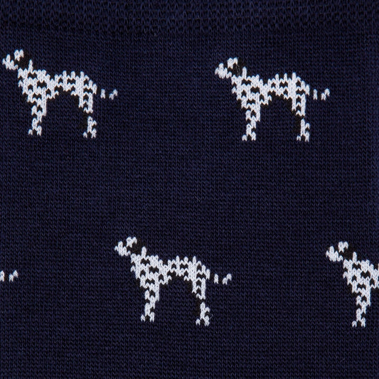 - Dalmatian Pattern Socks - Navy