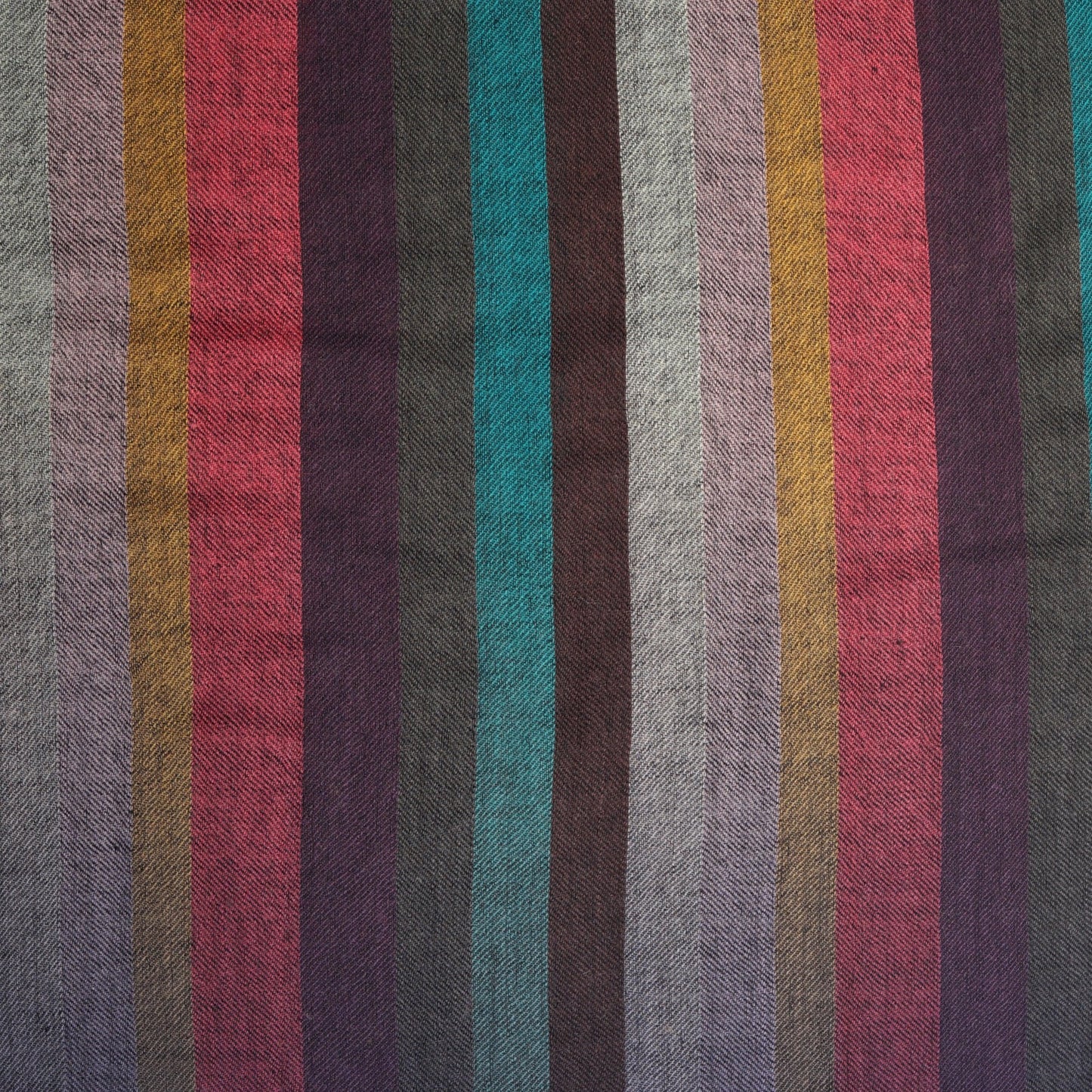 - Wool Gradient Stripe Scarf - Multi/Blue