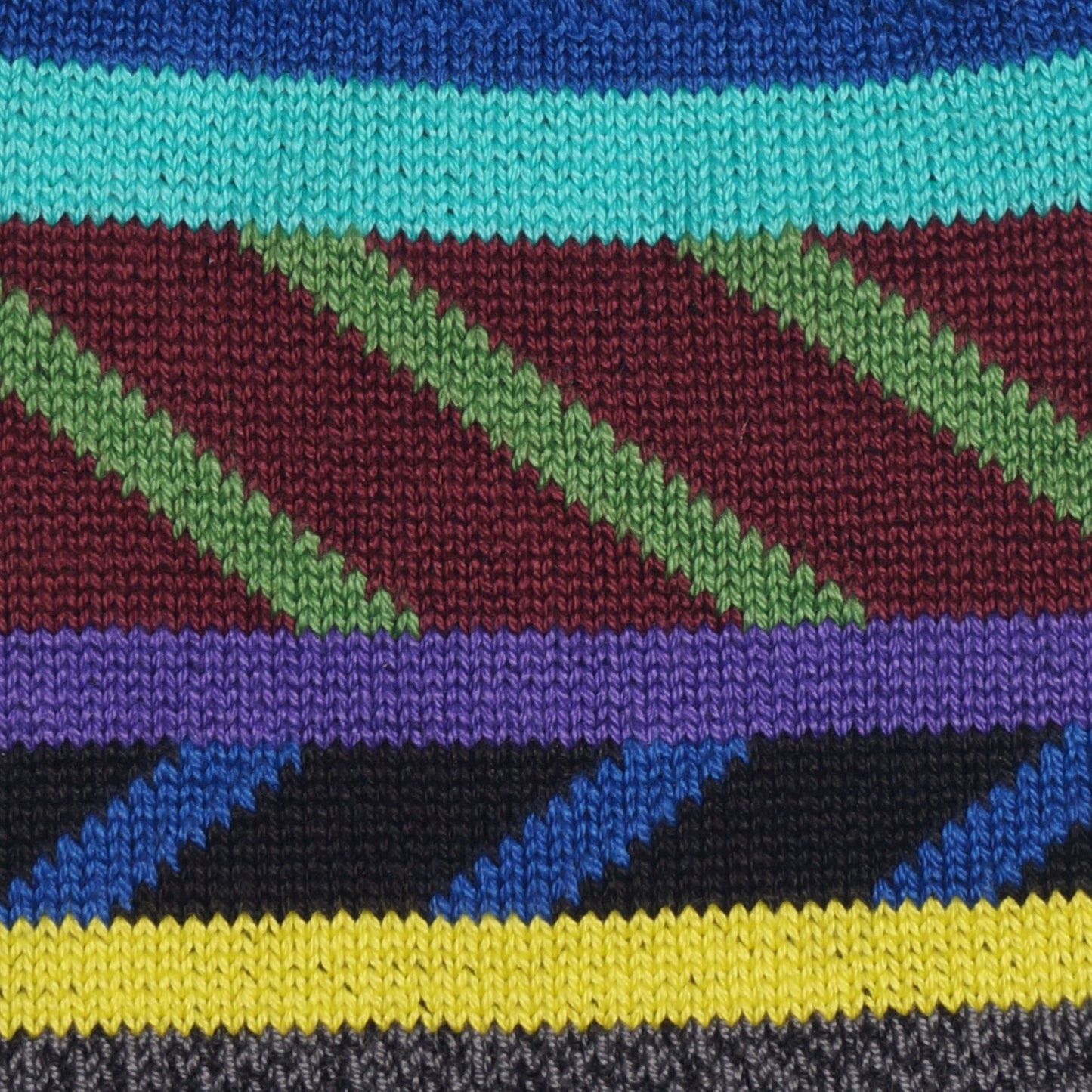 - Rope Pattern Socks - Grey/Multi