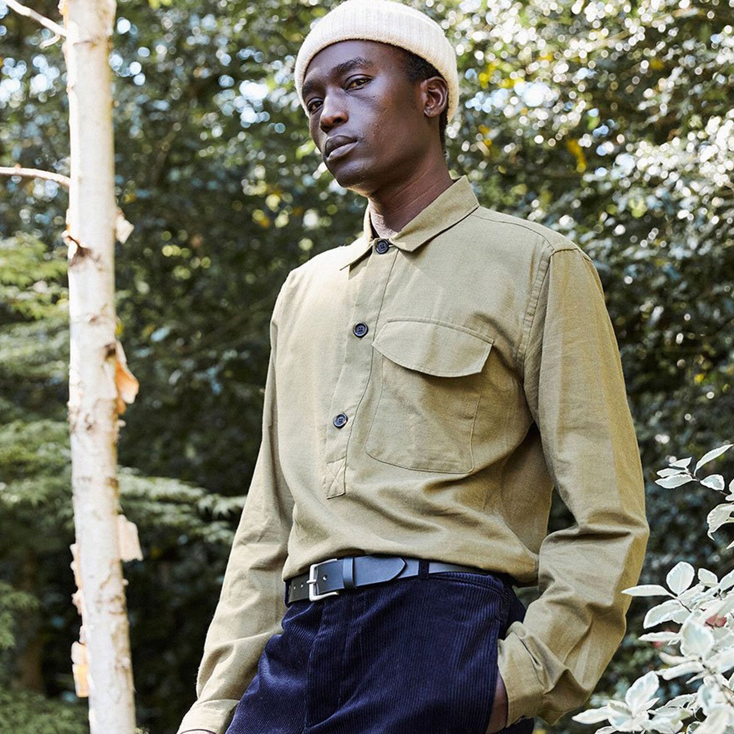 - Dock Popover Shirt - Olive Green