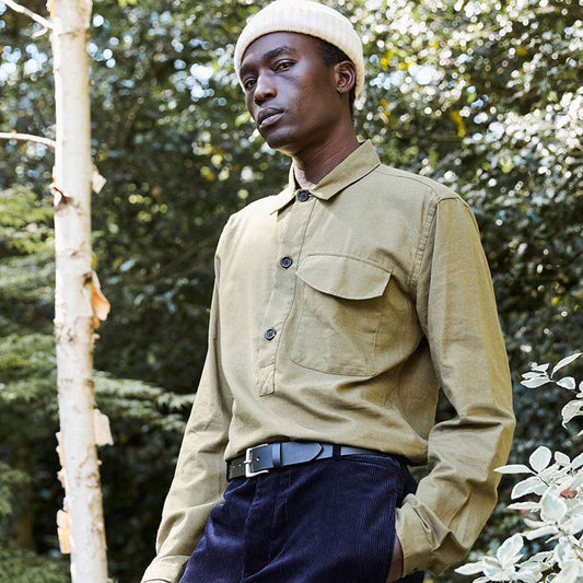 - Dock Popover Shirt - Olive Green