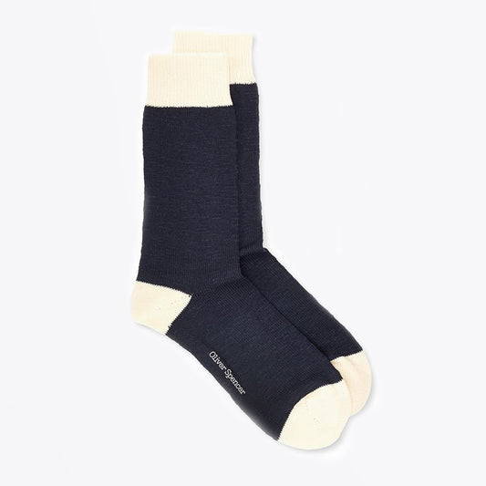 Miller Cotton-Blend Socks - Navy