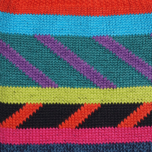 - Rope Pattern Socks - Navy/Multi