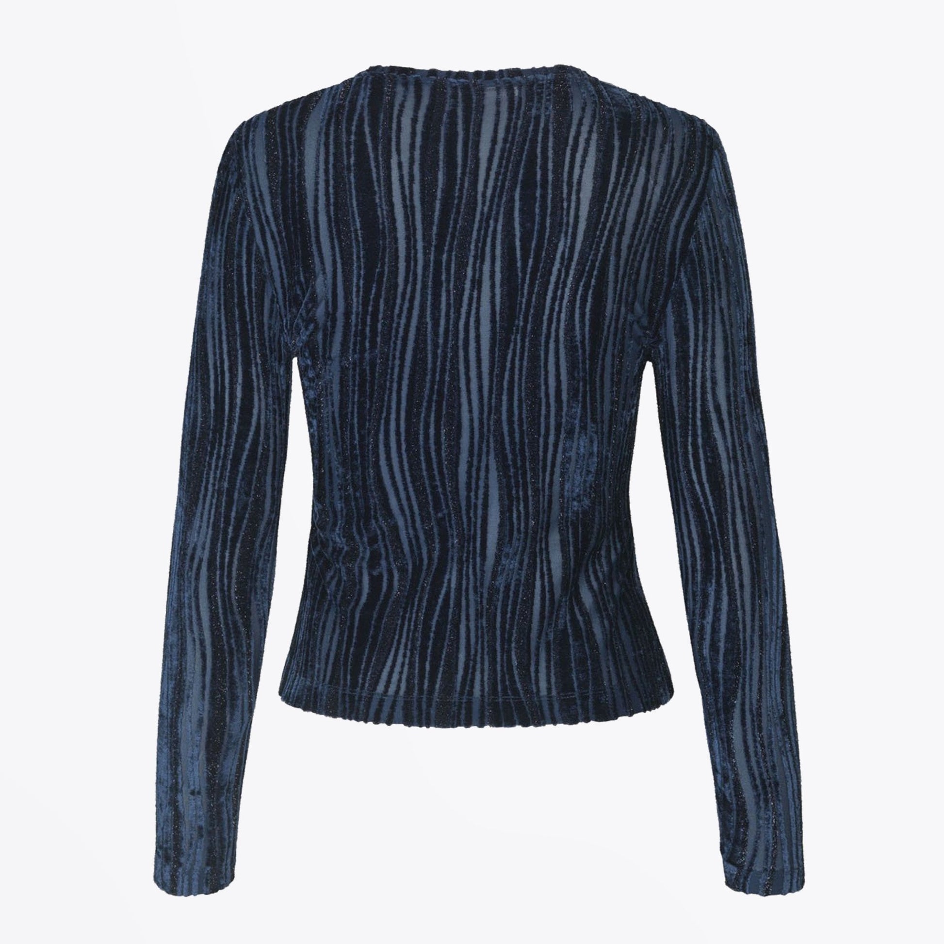 Stine Maya - Velvet Wave Top - Navy Blue