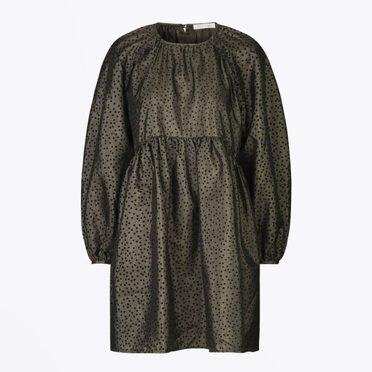 Kelly - Mini Floral Dress - Deep Green