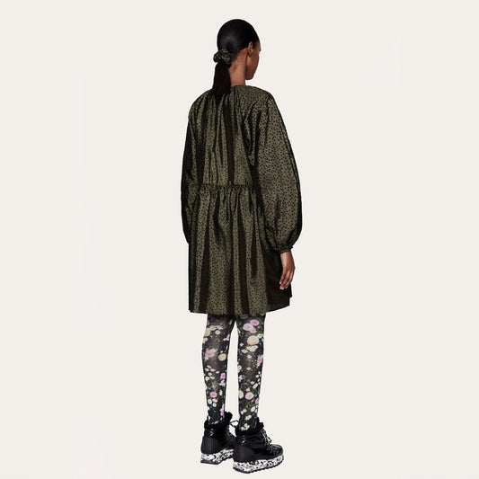 Kelly - Mini Floral Dress - Deep Green