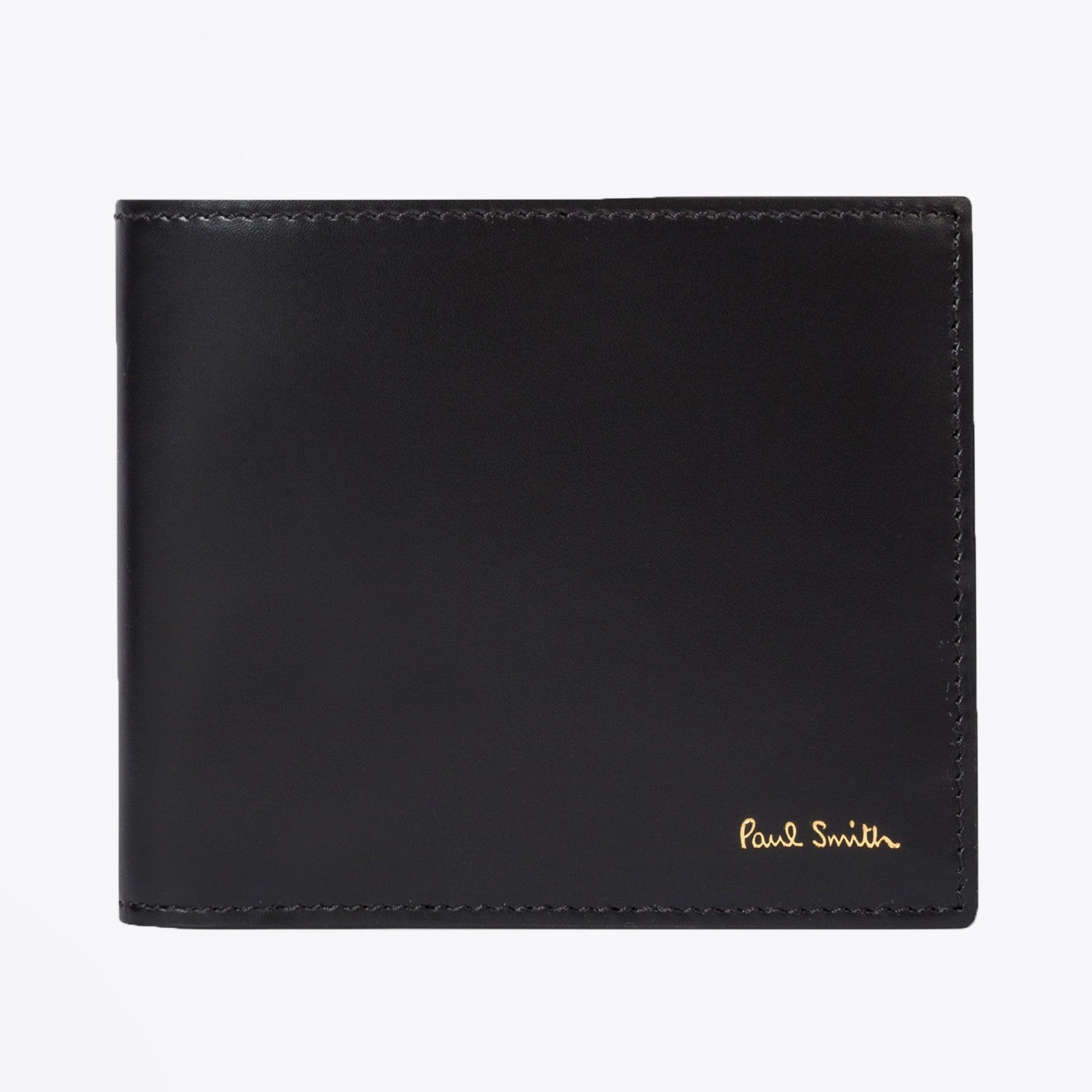 Paul Leather Signature Stripe Interior Billfold Wallet - Black