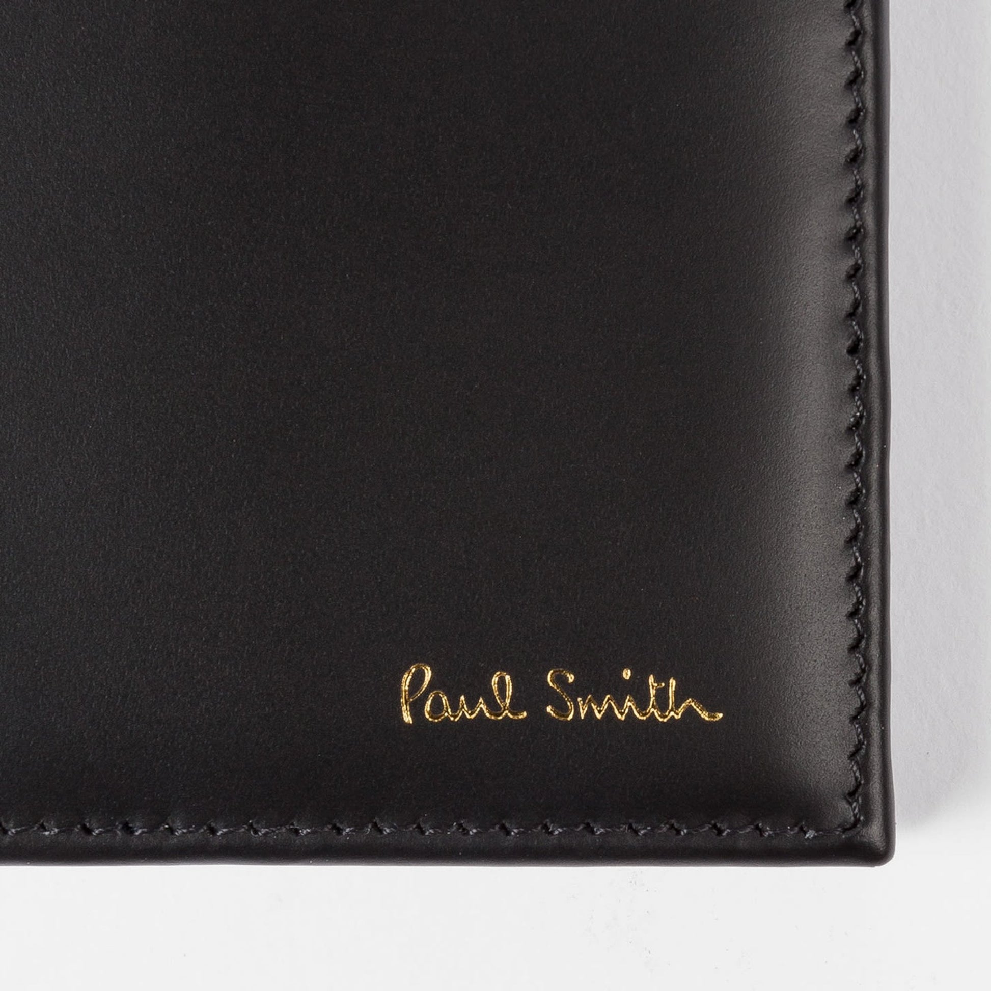 Paul Leather Signature Stripe Interior Billfold Wallet - Black