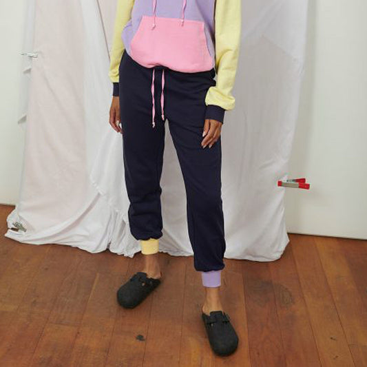 - Tilda - Colour-Block Joggers - Navy/Multi