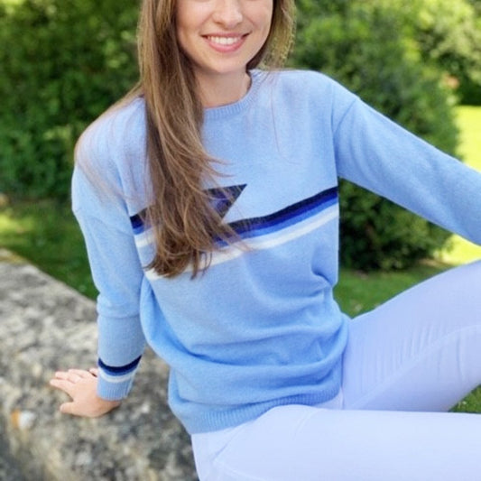 - Ziggy Cashmere Knit - Baby Blue