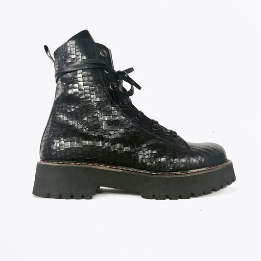 Kuni Cocchino - Croc Effect Boot - Black