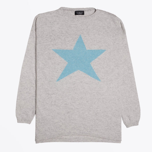 - Cashmere StarKnit - Silver/Aqua