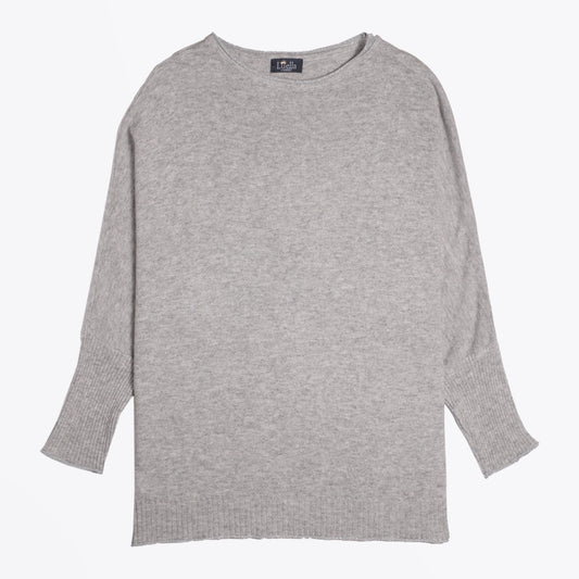- Bree Batwing Cashmere Knit - Silver