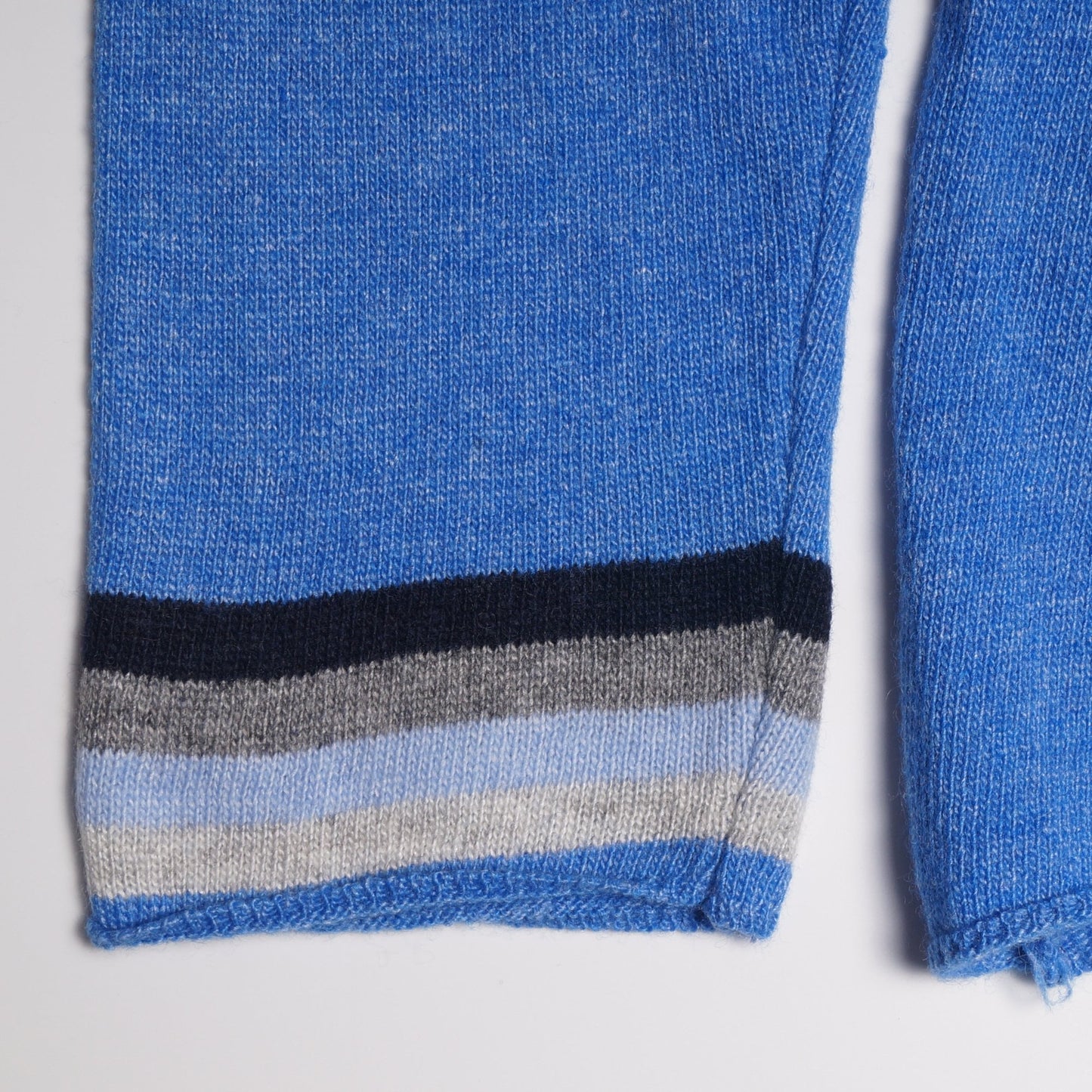 - Sofia Cashmere Back Stripe Knit - Sea Blue