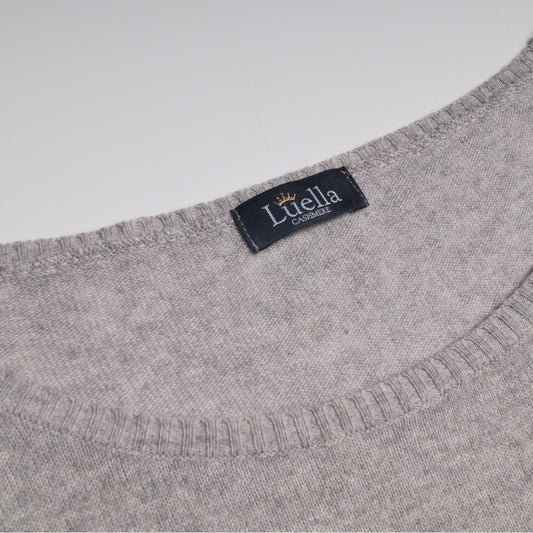 - Romilly Cashmere Side Stripe Knit - Silver