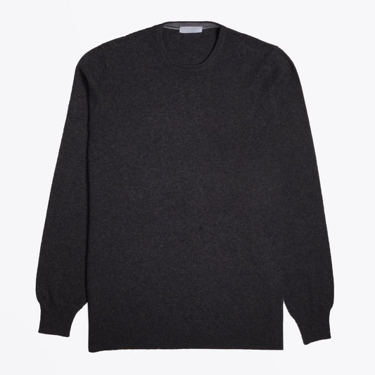 - Cashmere Crew Neck Knit Sweater - Grey