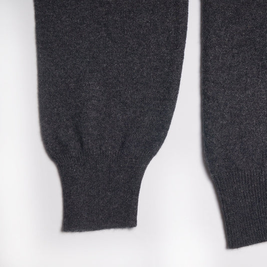 - Cashmere Crew Neck Knit Sweater - Grey