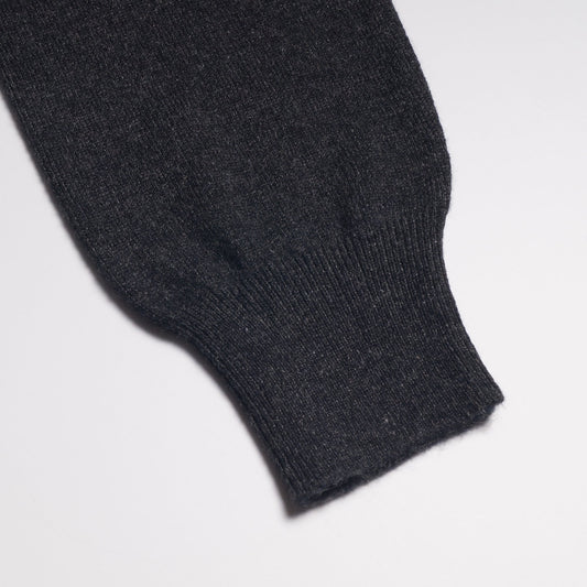 - Cashmere Crew Neck Knit Sweater - Grey