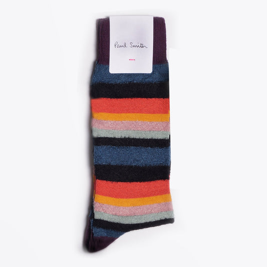 - Textured 'Artist Stripe' Socks - Multi