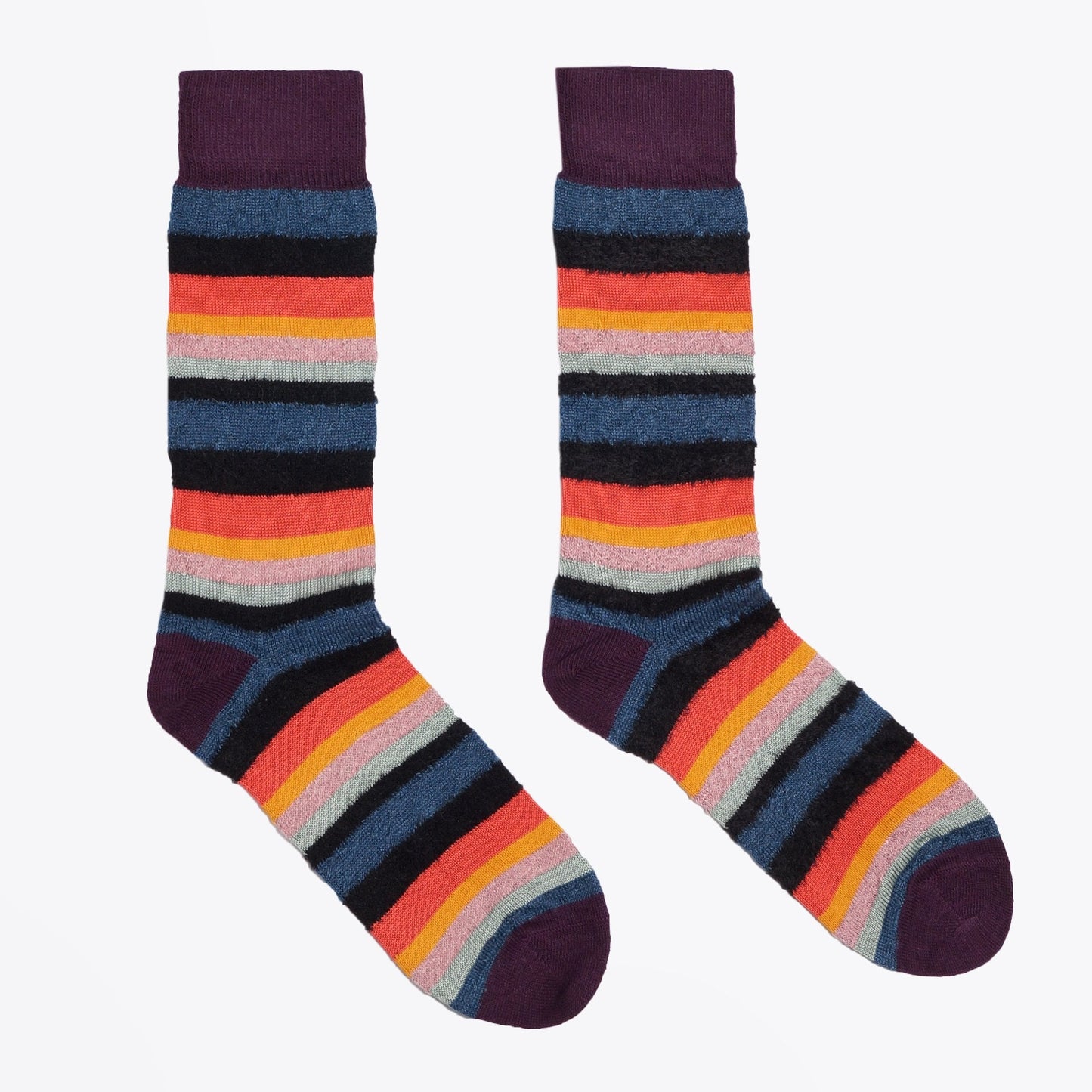 - Textured 'Artist Stripe' Socks - Multi