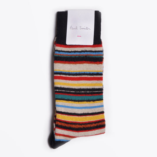 - Textured 'Artist Stripe' Socks - Multi Stripe
