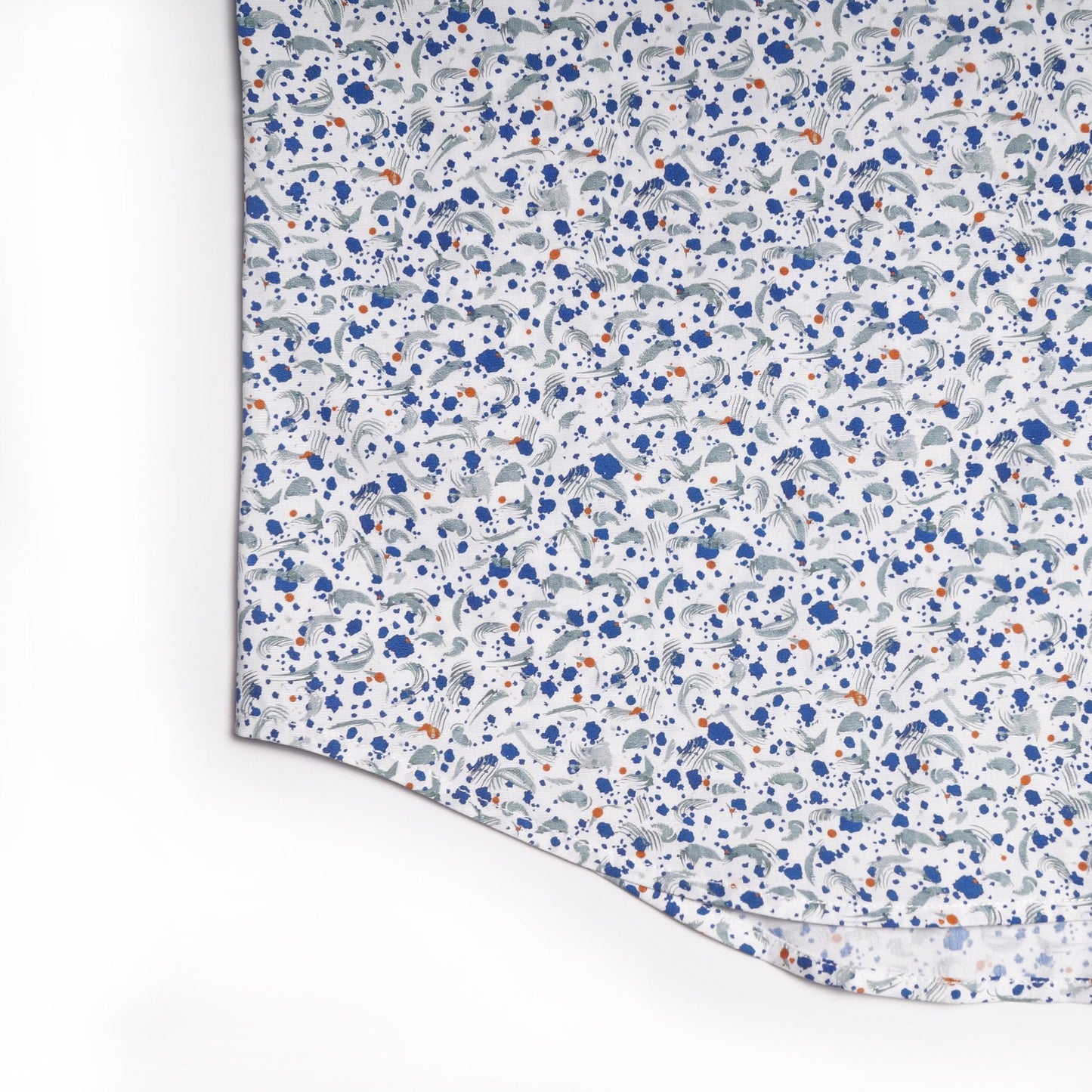 - Abstract Paint Splat Short-Sleeve Shirt - White/Multi