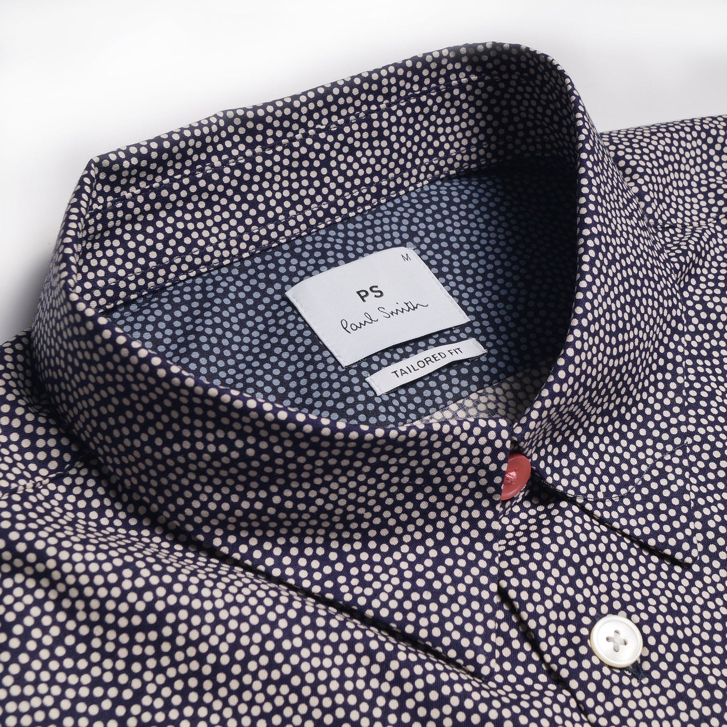 - Spot Print Short-Sleeve Shirt - Navy