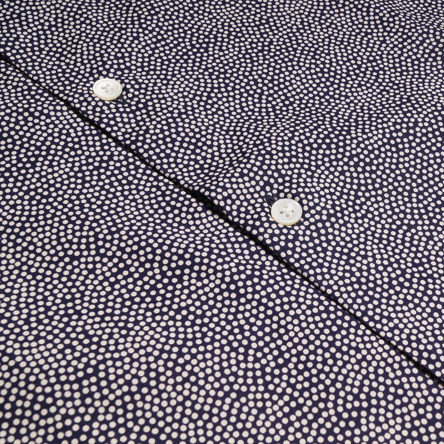 - Spot Print Short-Sleeve Shirt - Navy