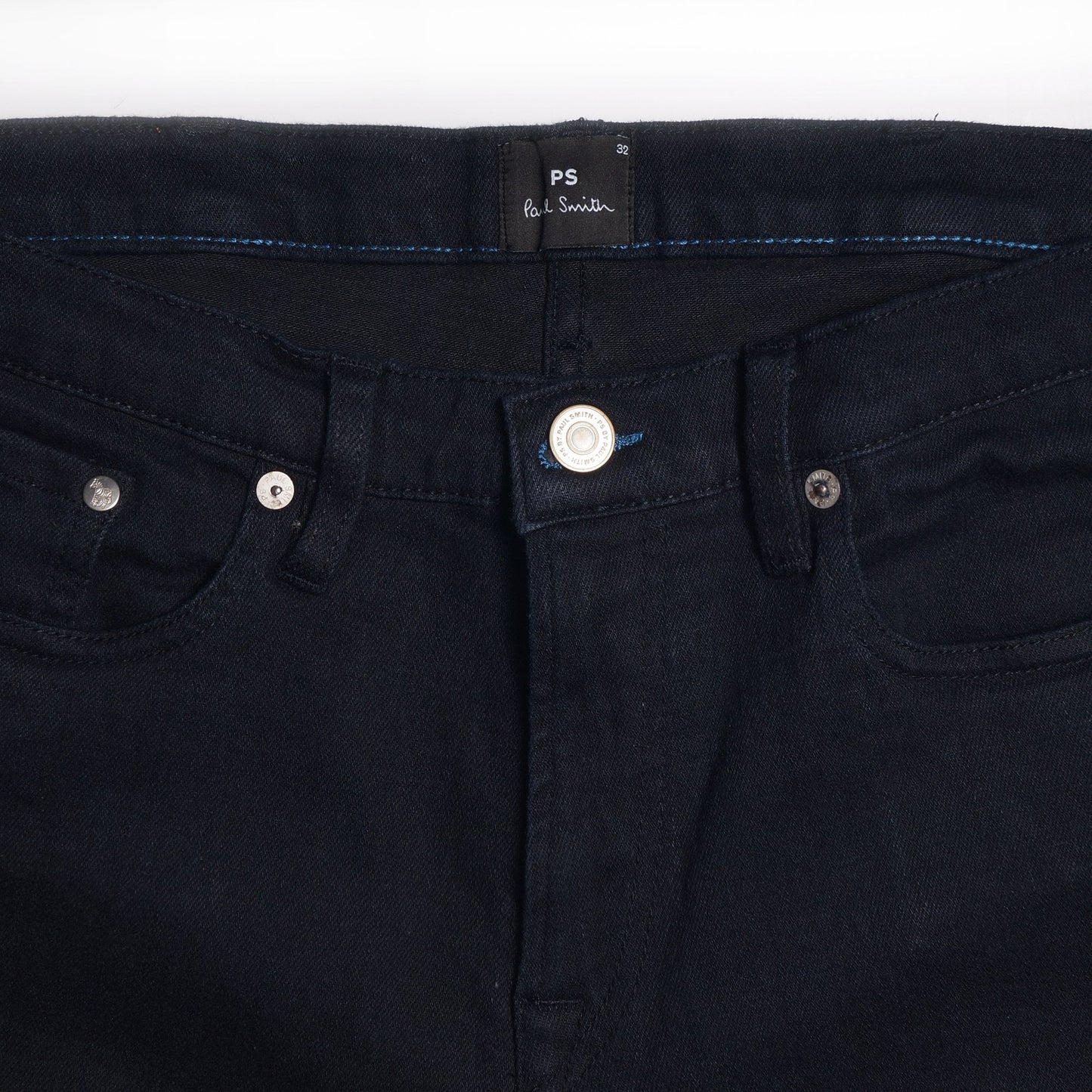 - Tapered Cotton Reflex Jeans - Dark Indigo