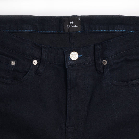 - Tapered Cotton Reflex Jeans - Dark Indigo