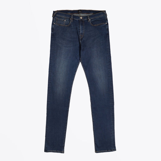 - Tapered Organic Cotton Reflex Jeans - Blue