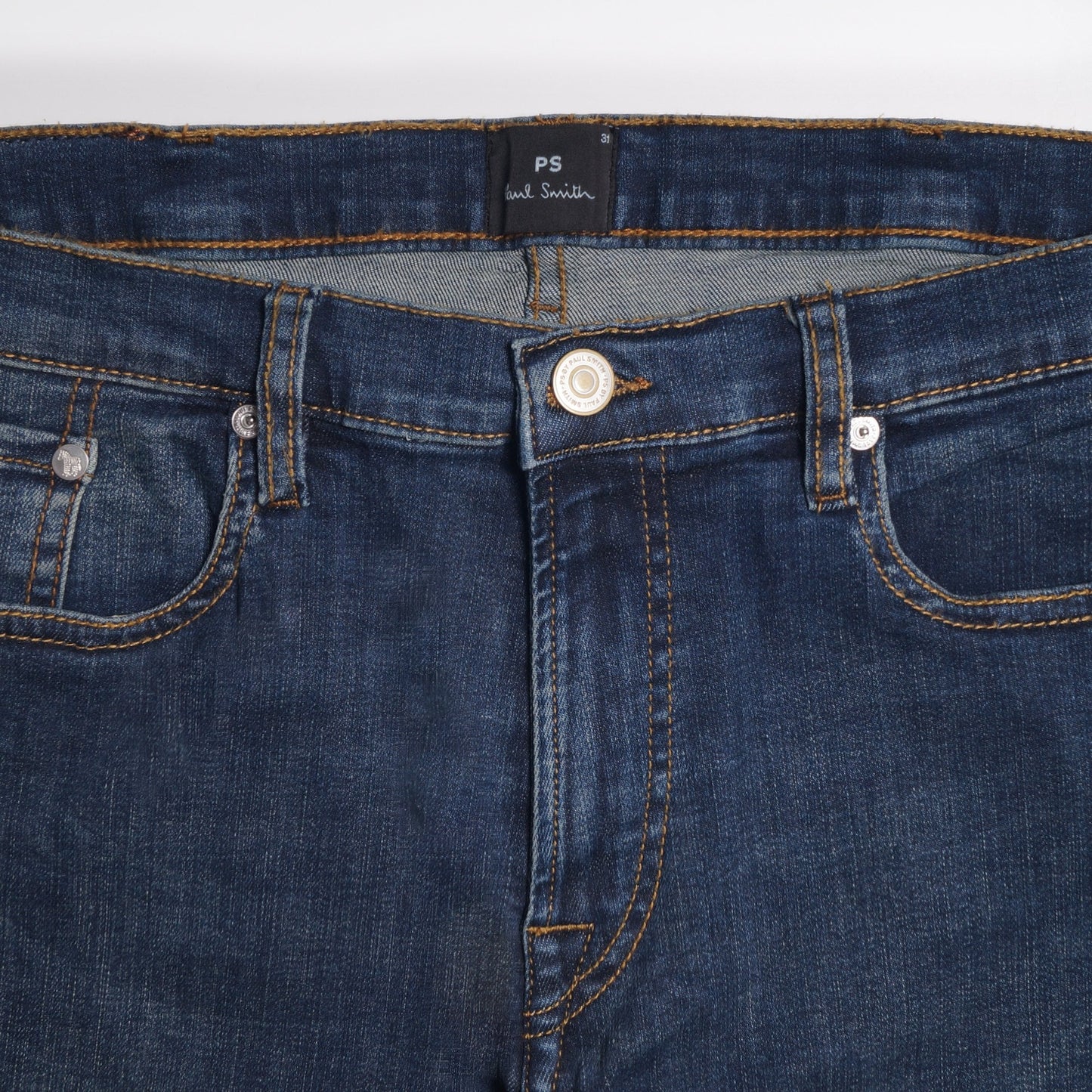 - Tapered Organic Cotton Reflex Jeans - Blue