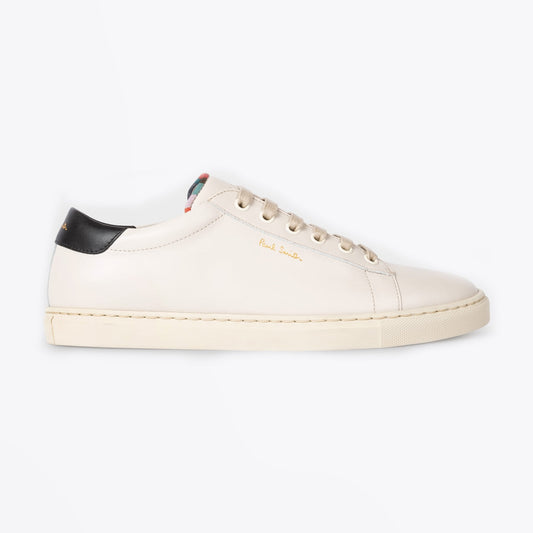 Leather 'Hassler' Trainers With Swirl Trim - Off-White