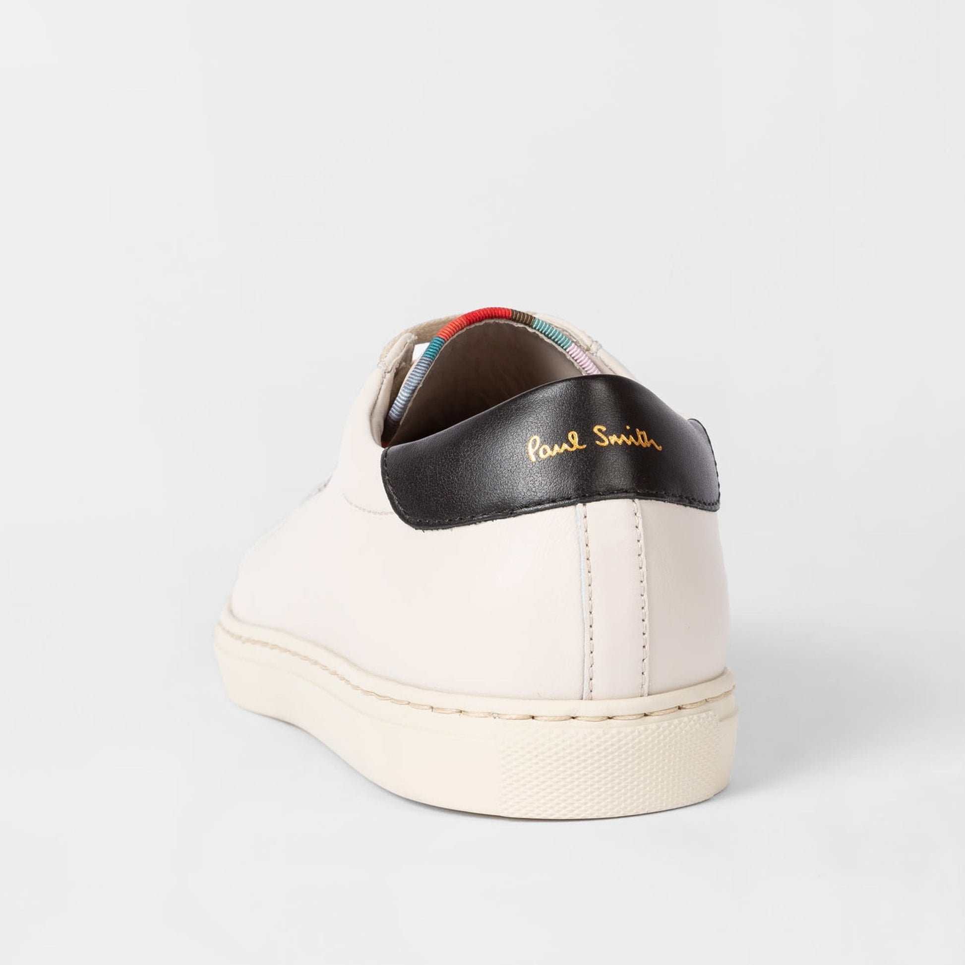 Paul Leather 'Hassler' Trainers With Swirl Trim - Off-White