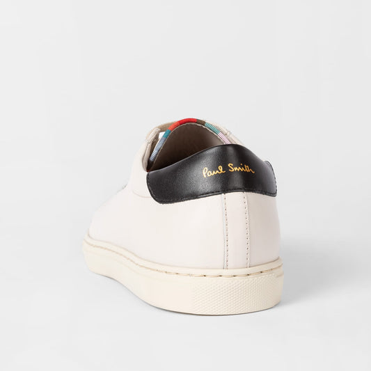 Leather 'Hassler' Trainers With Swirl Trim - Off-White