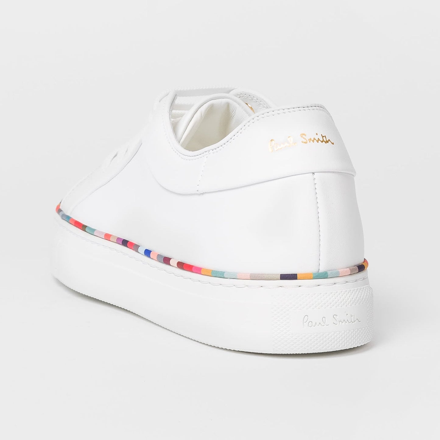 Leather 'Brasso' Trainers With 'Swirl' Band - White