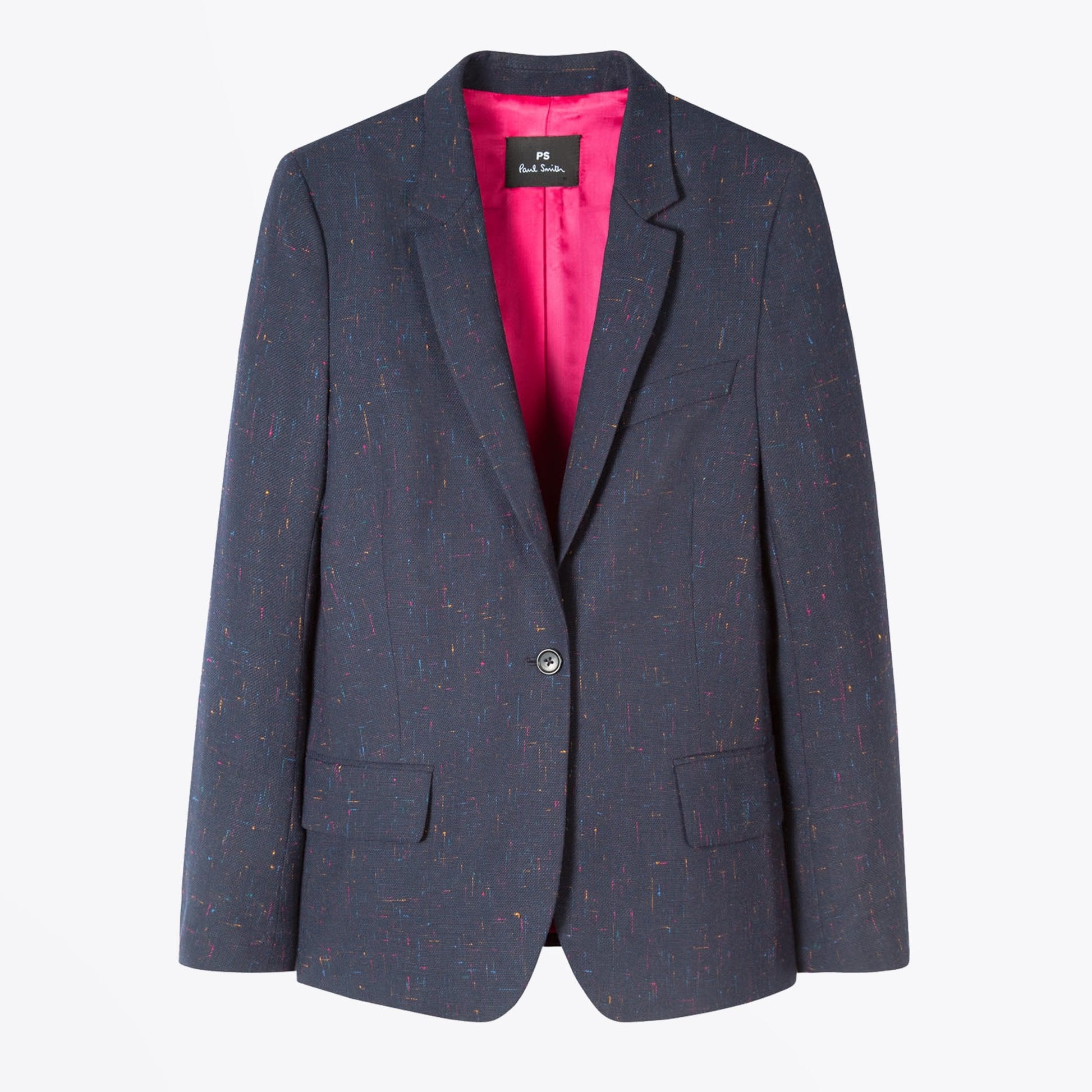 Paul Flecked Wool-Blend Blazer - Navy