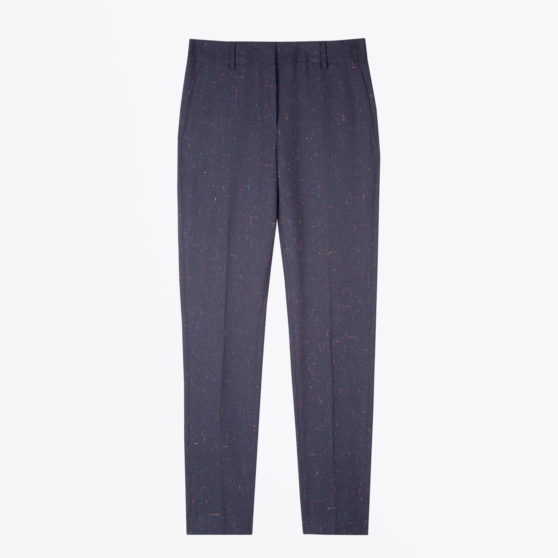 Paul Flecked Wool-Blend Trousers - Navy